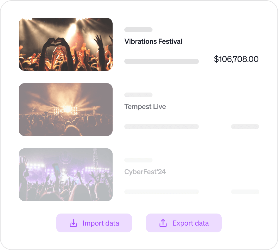 Manage all your events from one place