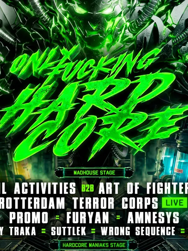 Cartel de 03/10 ONLY FUCKING HARDCORE
