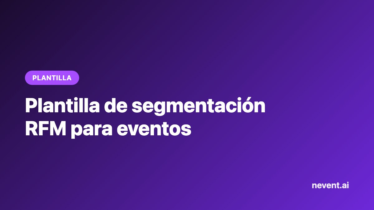 Portada de la plantilla de segmentación RFM para eventos en Excel y Google Sheets