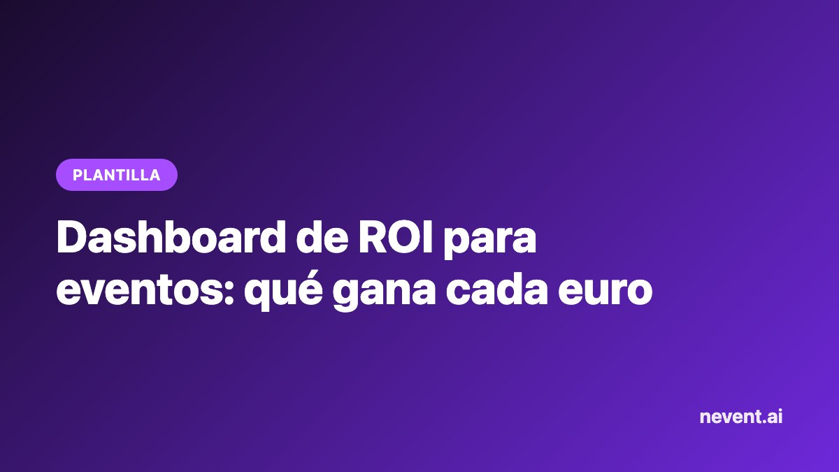 Portada de la plantilla dashboard de ROI para eventos en Google Sheets